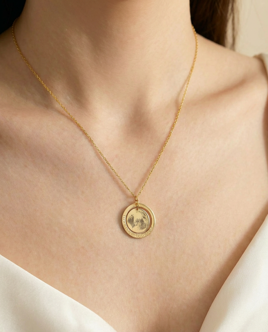 Custom Pet Portrait Coin Necklace